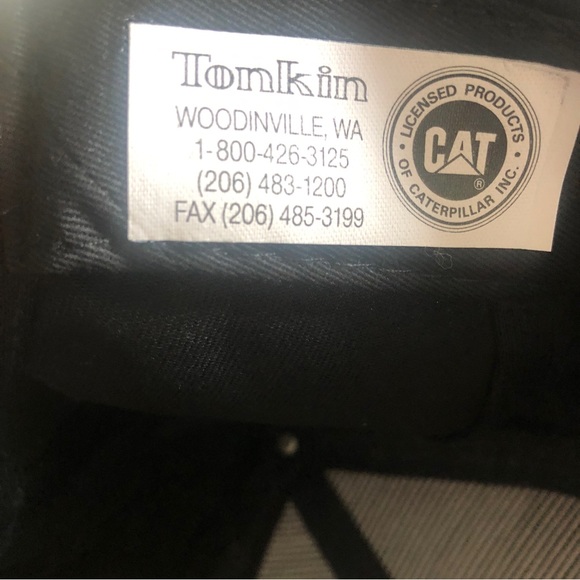NEW CAT Authentic Caterpillar Machines Tonkin Snapback Hat Cap Vintage - Picture 5 of 6